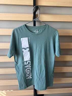 adidas Teal Green Short Sleeve Graphic Crew Tee
